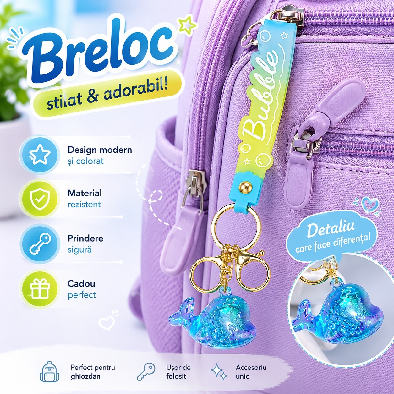 Set 12 Brelocuri Peștișor 4 cm pentru Chei și Ghiozdan – Diverse Culori 3