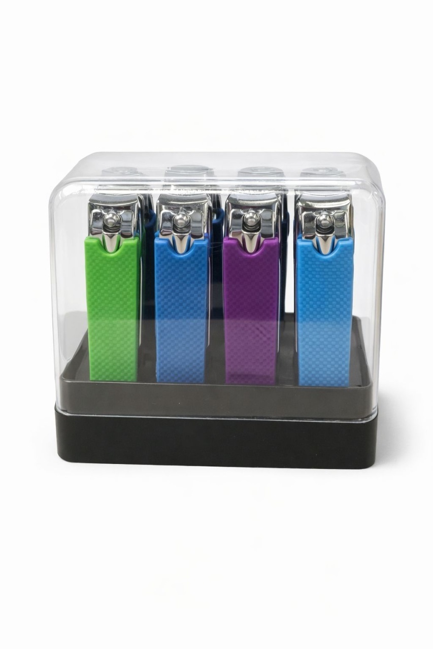 Set 12 unghiere din otel inoxidabil cu maner siliconat color, taiere precisa, carcasa protectie 2