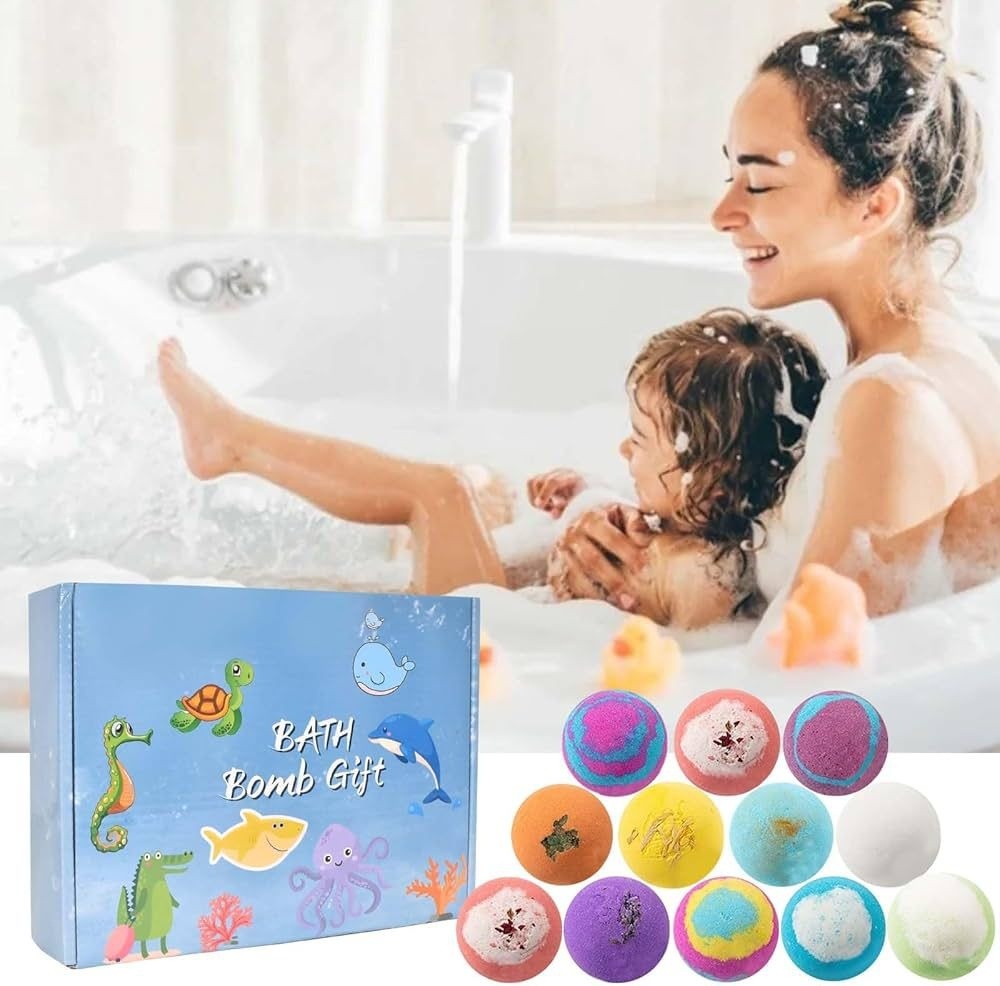 Set de 12 Bile Efervescente de Baie pentru Copii cu Figurine Surpriză – Bombe de Baie Colorate, Cadou Ideal 4