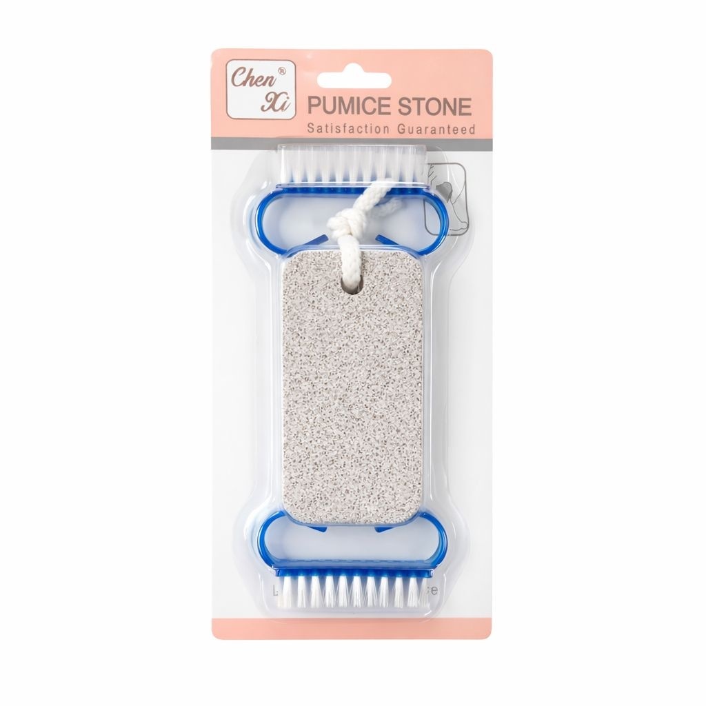 Set piatra ponce cu 2 periute pentru curatarea picioarelor, exfoliere si ingrijire talpi