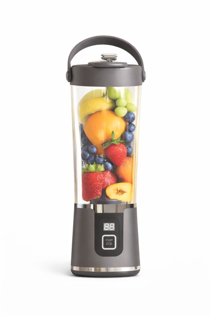 Blender portabil electric pentru sucuri, plastic, culoare Negru