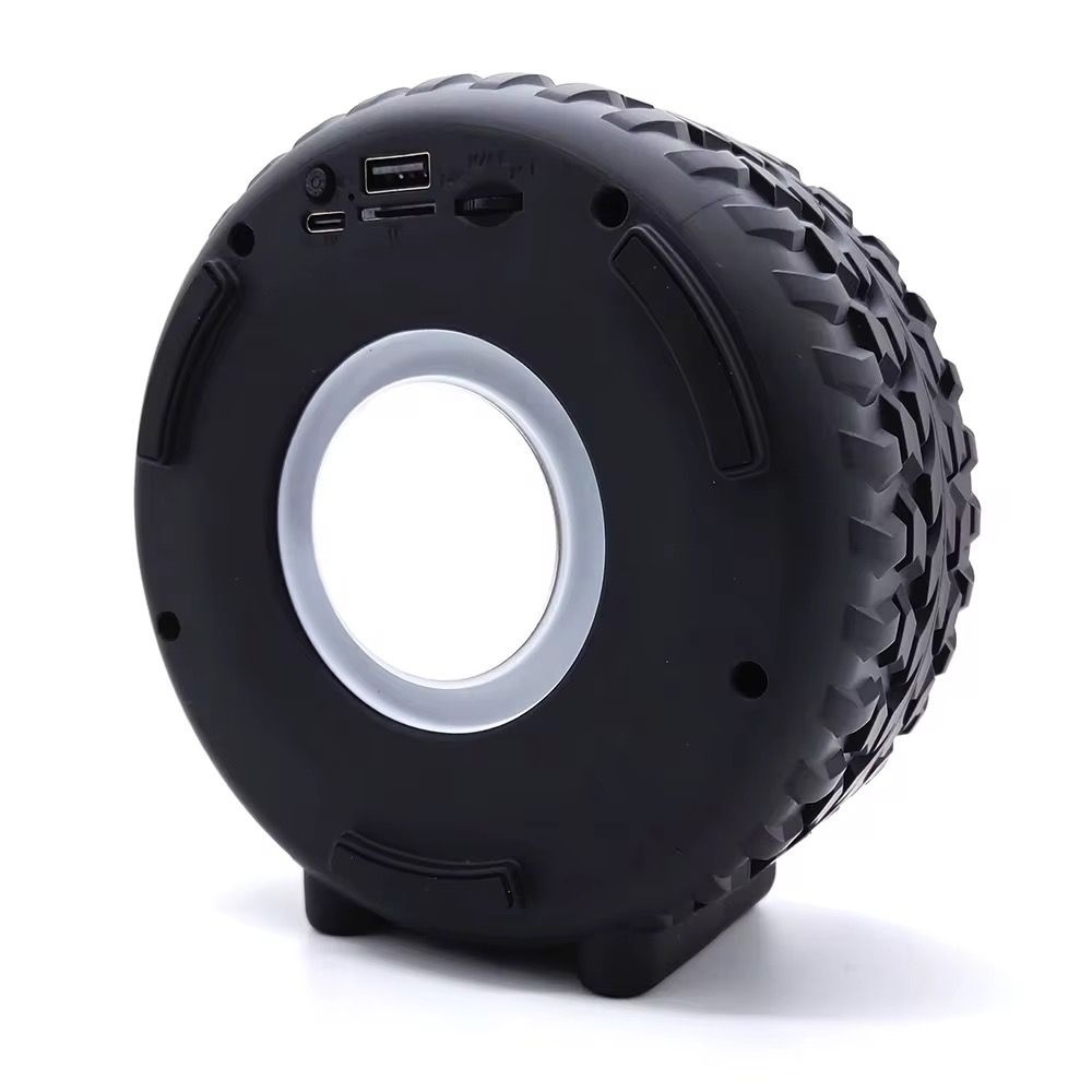Boxă portabilă Bluetooth IX-BASS în formă de roată, TF, USB, FM, TWS, Rosu 4