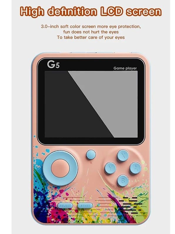 Consola portabila jocuri retro G5, ecran LCD 3 inch, mini game player, jocuri clasice 2