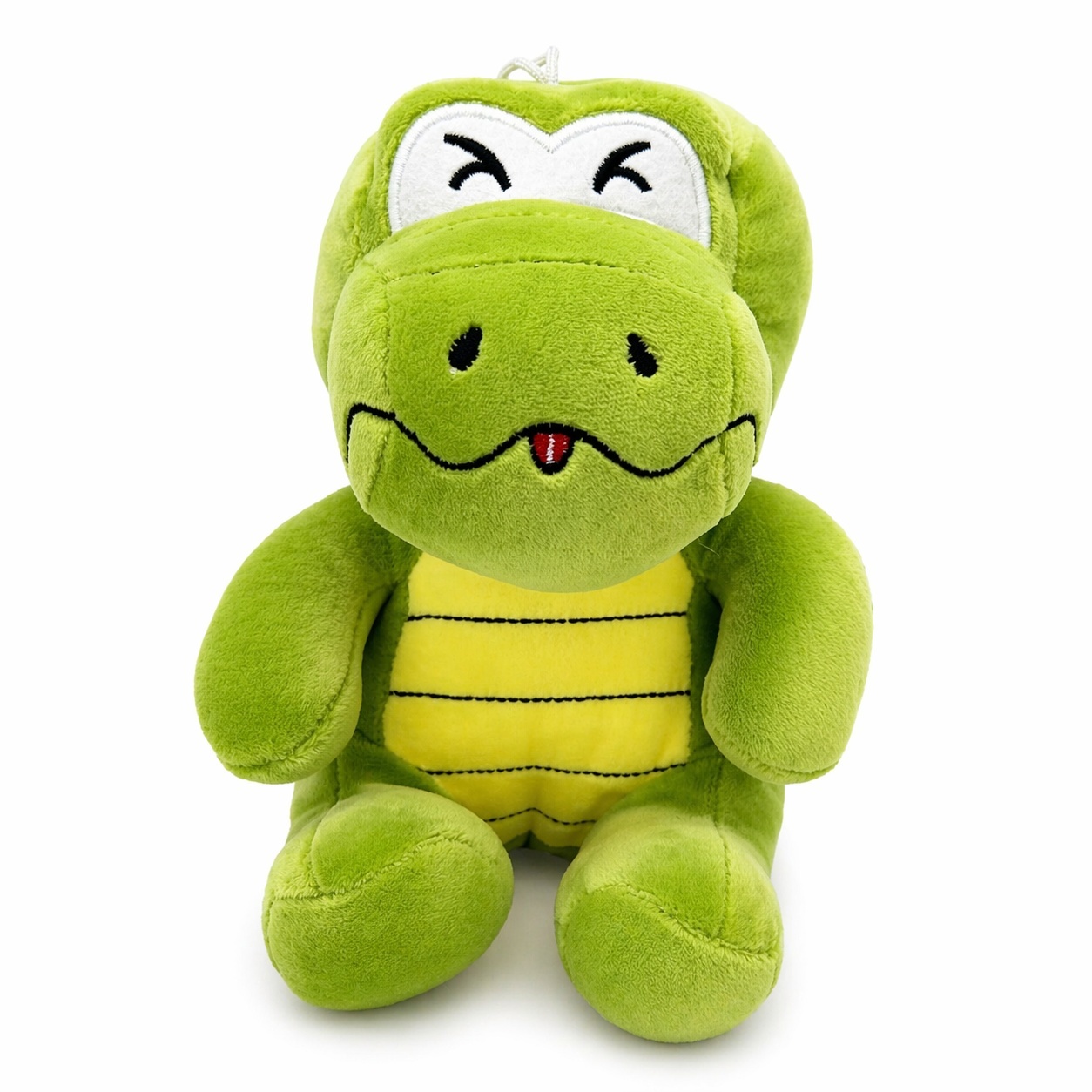 Crocodil de plus verde 23x25cm, jucarie moale copii cu design simpatic 2