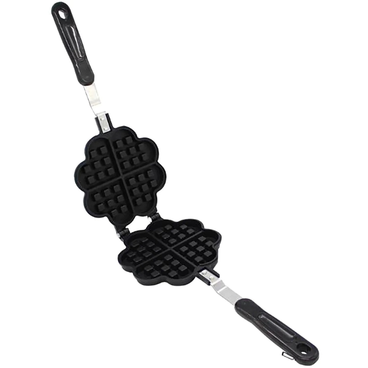 Forma dubla pentru waffles / gofre tip floare, antiaderenta, pentru aragaz 2