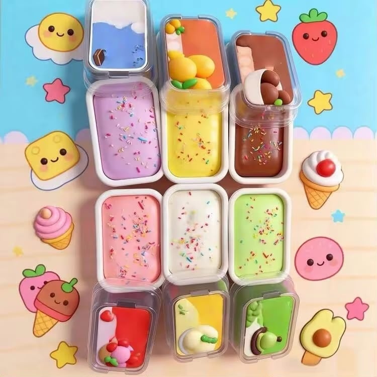 Jucărie Antistres Squishy Înghețată Ice Cream Cake 9 x 6 cm, Model Aleatoriu 5