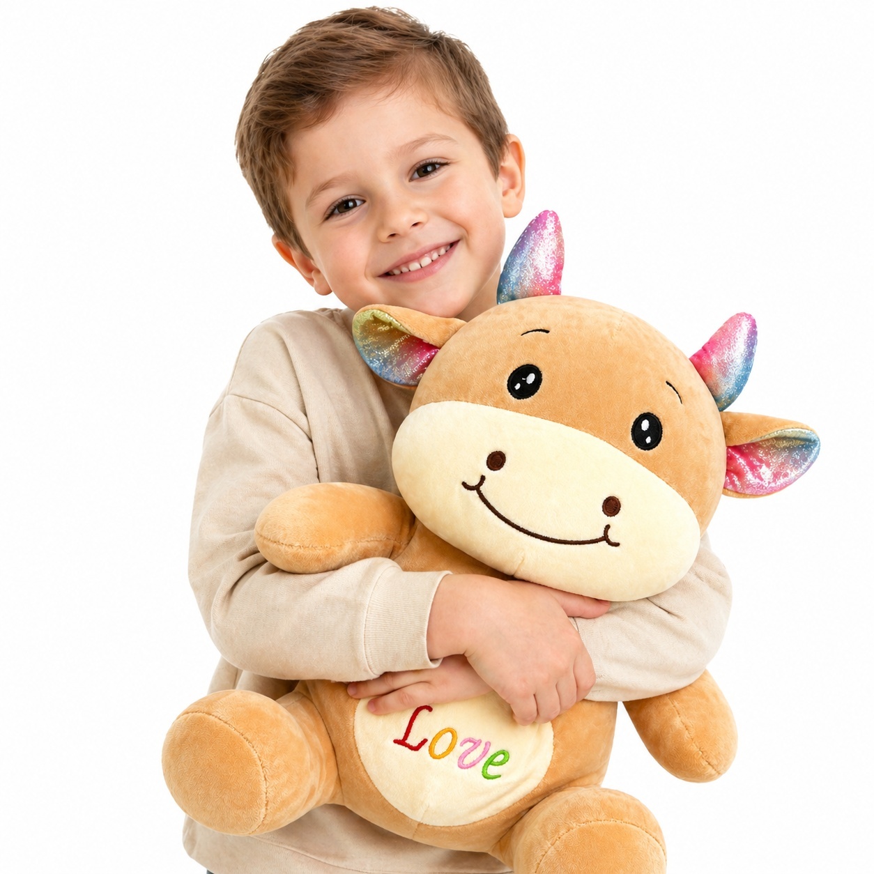 Jucărie de pluș văcuță maro 45 cm – pluș moale, design adorabil 2