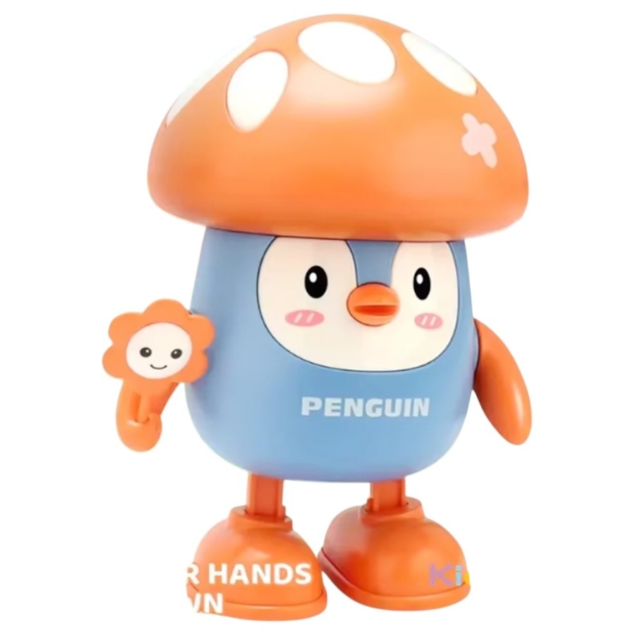 Jucărie interactivă pinguin cu lumini și sunete, Plastic, mișcare ritmică, 11,5 x 16,3 cm 2