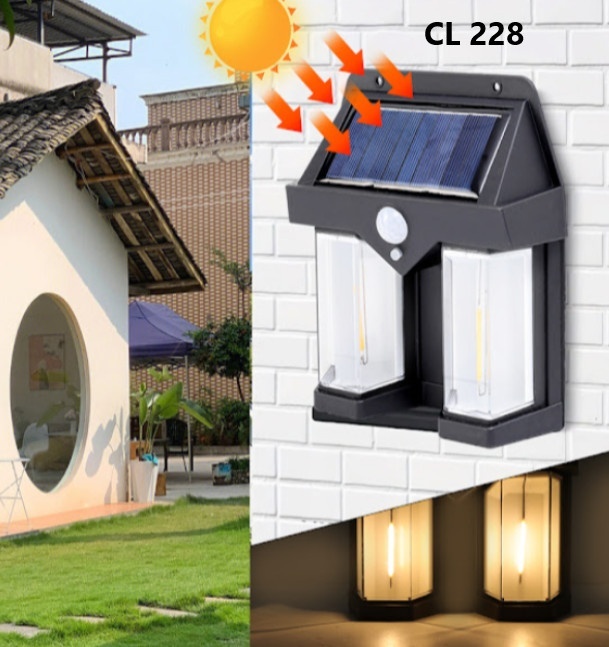 Lampă cu senzor solar, plastic, neagră, cu inducție corp uman, XF-8858 2