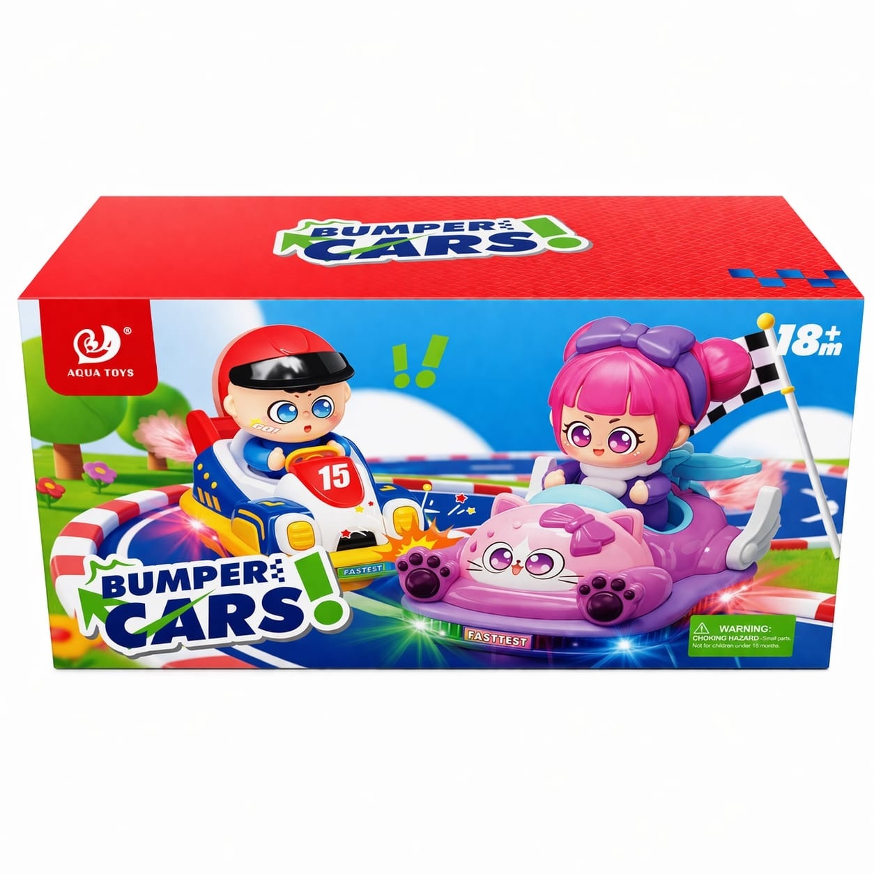 Masinuta bumper car cu figurina si lumini, jucarie interactiva copii 23 cm 2