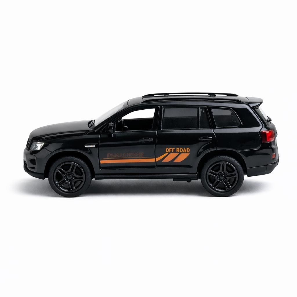 Masinuta metalica SUV negru off-road, die cast, 15.5x7 cm