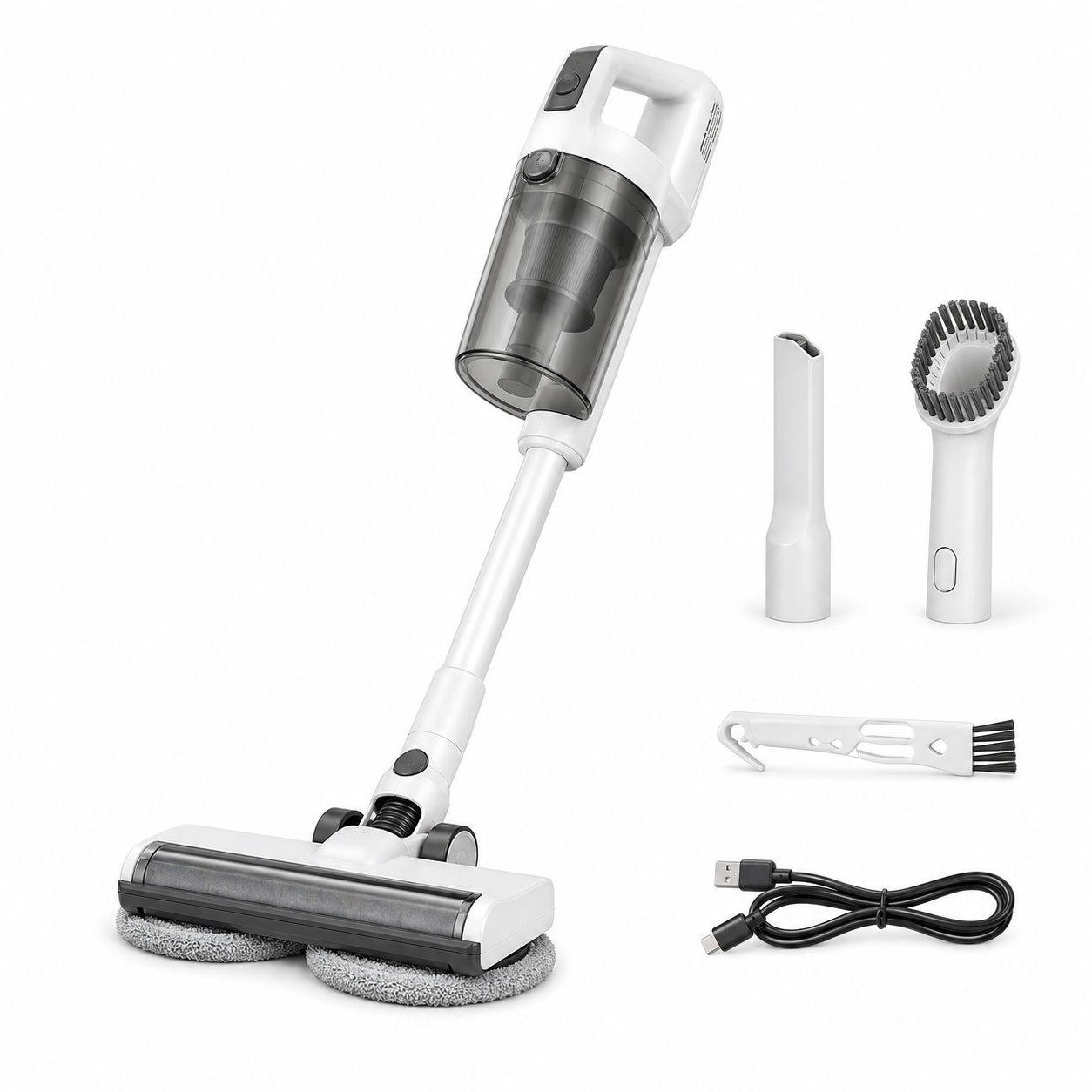 Mop electric 2 in 1 pentru geamuri si pardoseli, reincarcabil USB 3