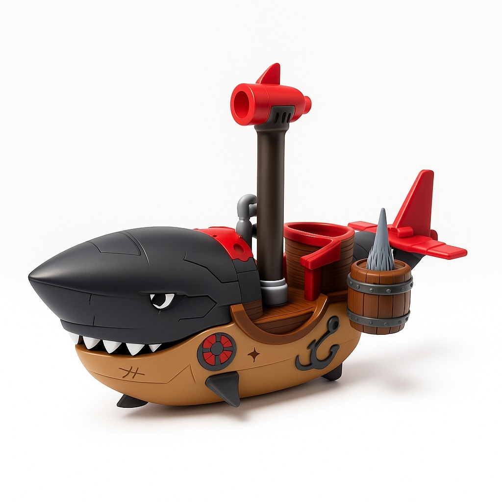 Nava Pirat Mecha Shark , Jucarie Creativa cu Accesorii, 21.5 cm 2
