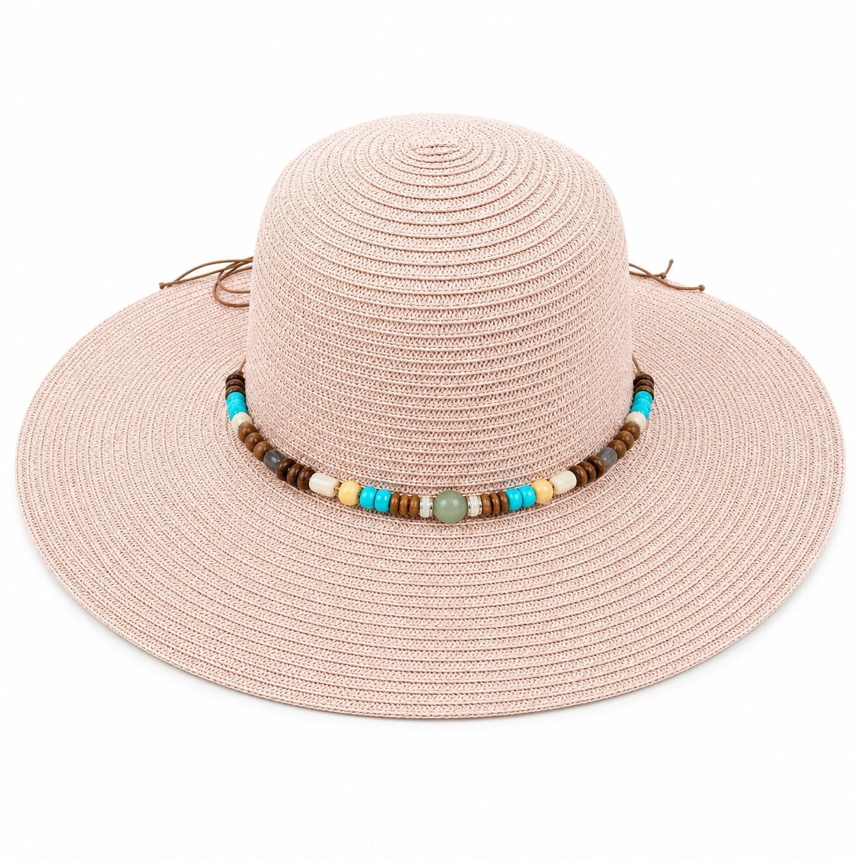 Palarie de Soare Roz pentru Femei cu Accesorii Decorative si Protectie UV