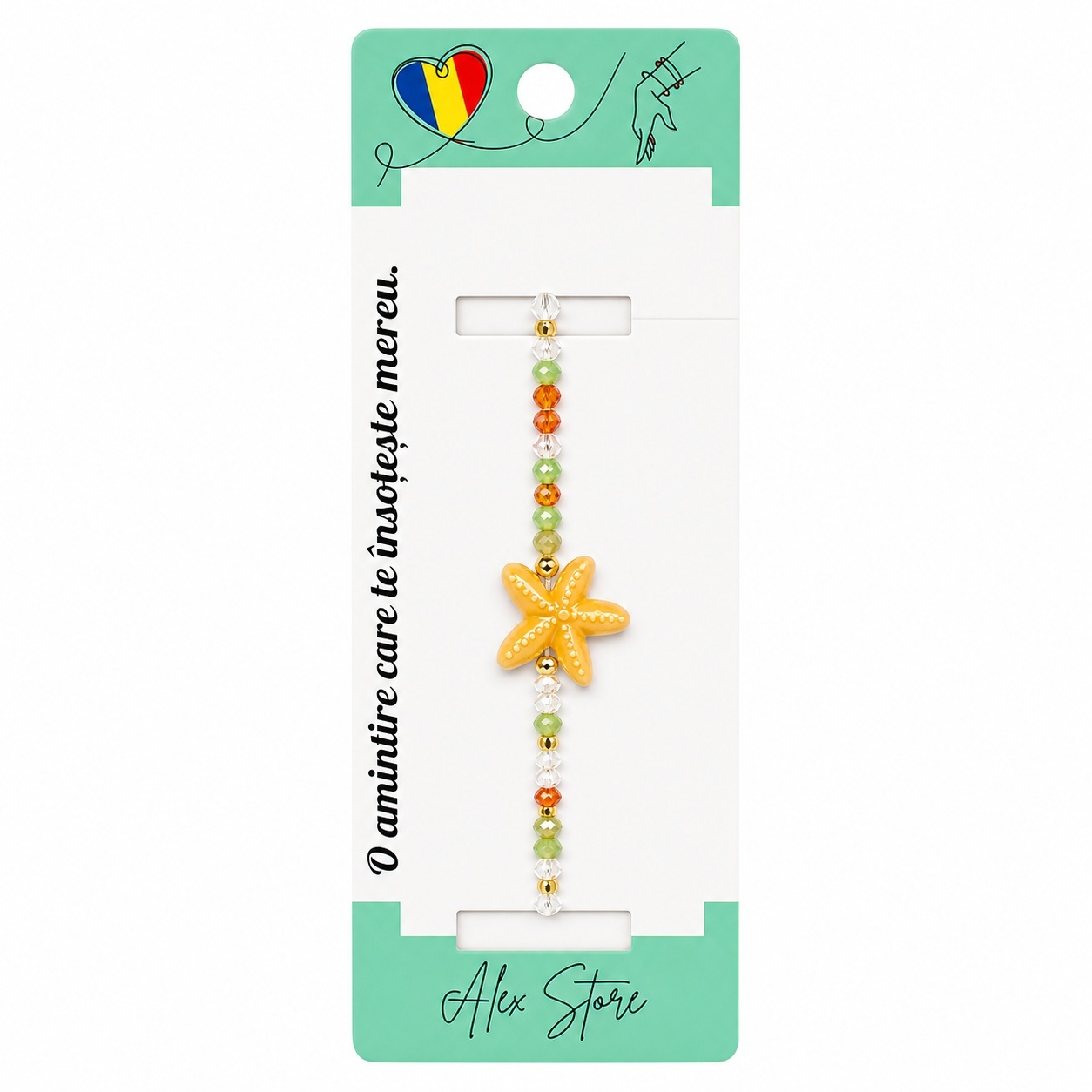 Set 12 Brățări cu Stea de Mare Colorată, Reglabile, Multicolore 2