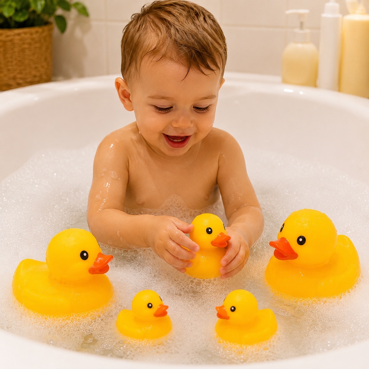 Set 4 Ratuste de Apa pentru Baie, 2 mari 10cm si 2 mici 6cm 2