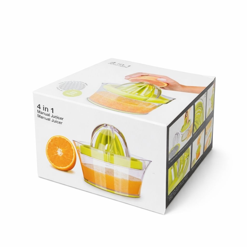 Storcător manual de citrice, 4 în 1, din plastic, pentru bucătărie, verde 2