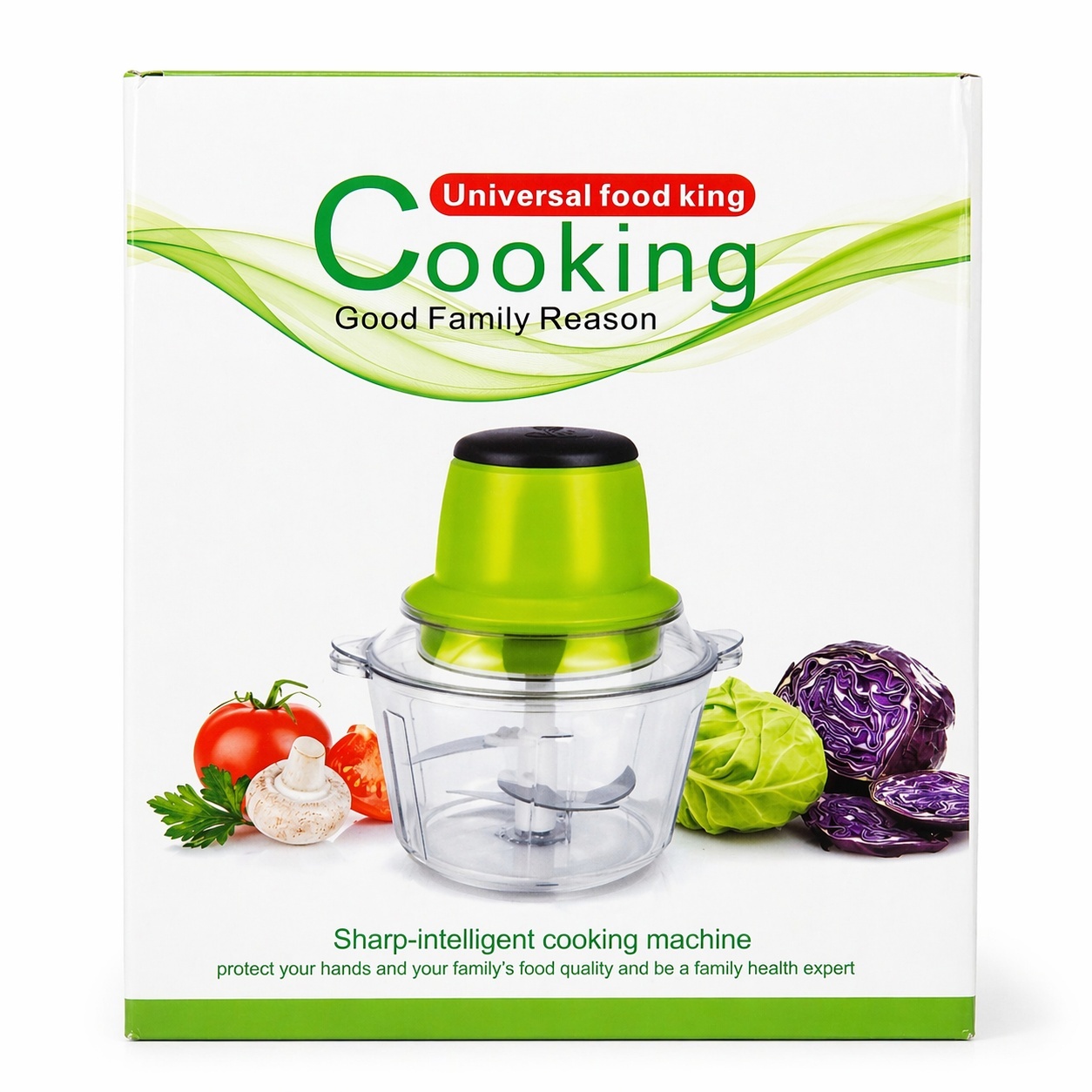 Tocator legume electric 23.5x18 cm, bol transparent, lame inox, multifunctional, verde 3