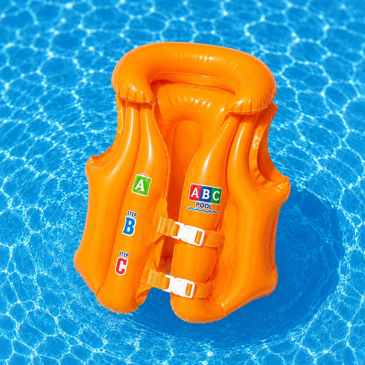 Vesta gonflabila inot copii 20–30 kg , portocaliu, marime B, pentru piscina si mare 3
