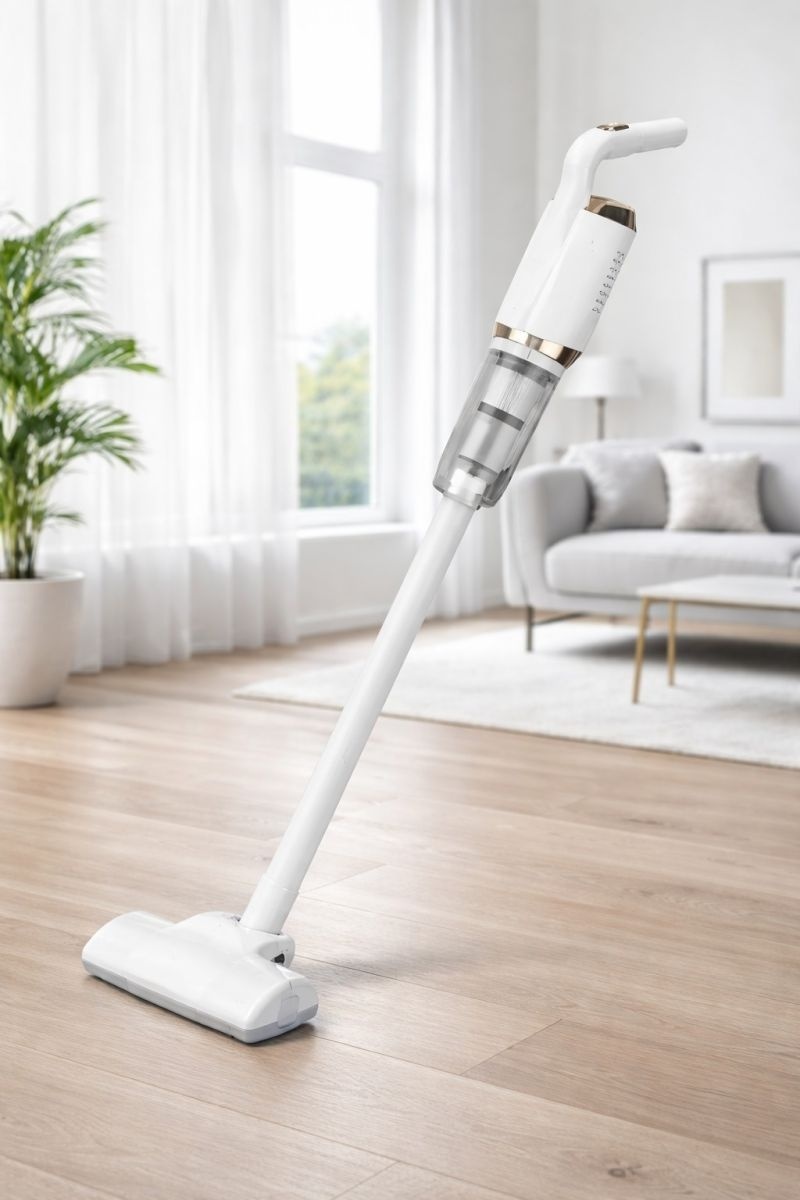 Aspirator vertical fara fir 2 in 1, reincarcabil USB, portabil, cu accesorii, alb