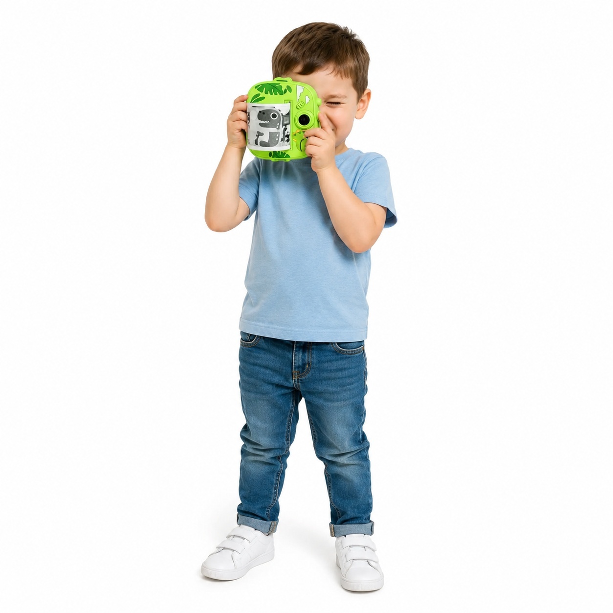 Camera foto instant copii verde cu imprimare termica fara cerneala 2