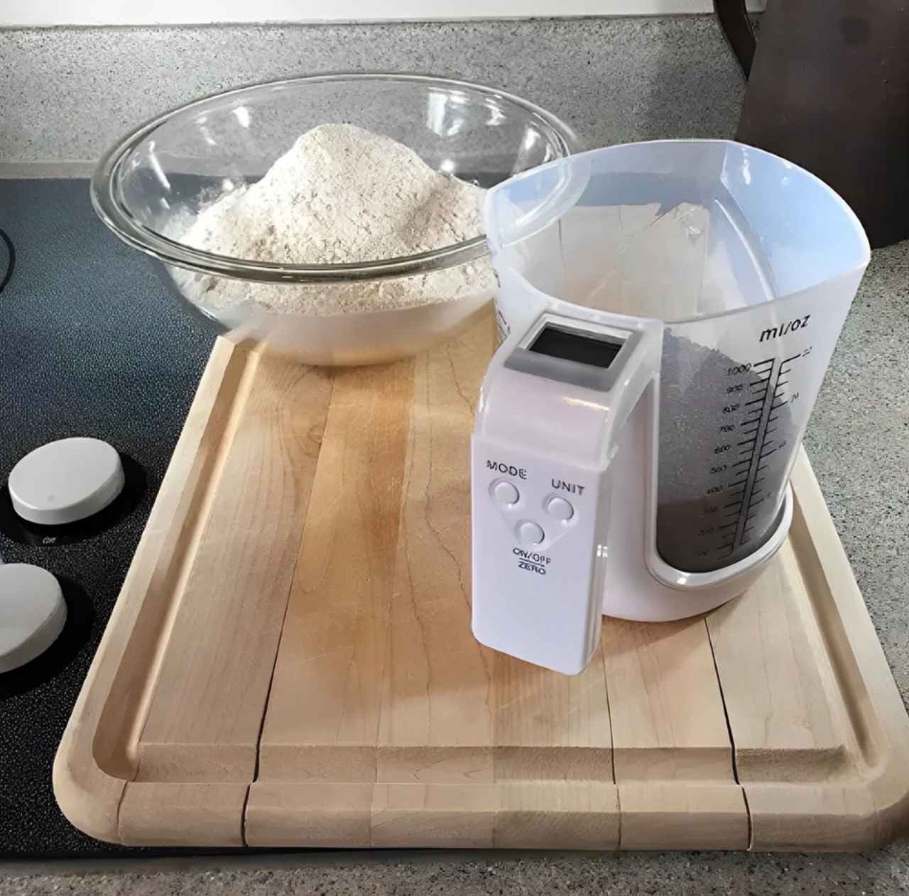Cântar electronic cupe de măsurare, plastic transparent, LCD, capacitate 5000g/11lb, 26x18.5 cm 2