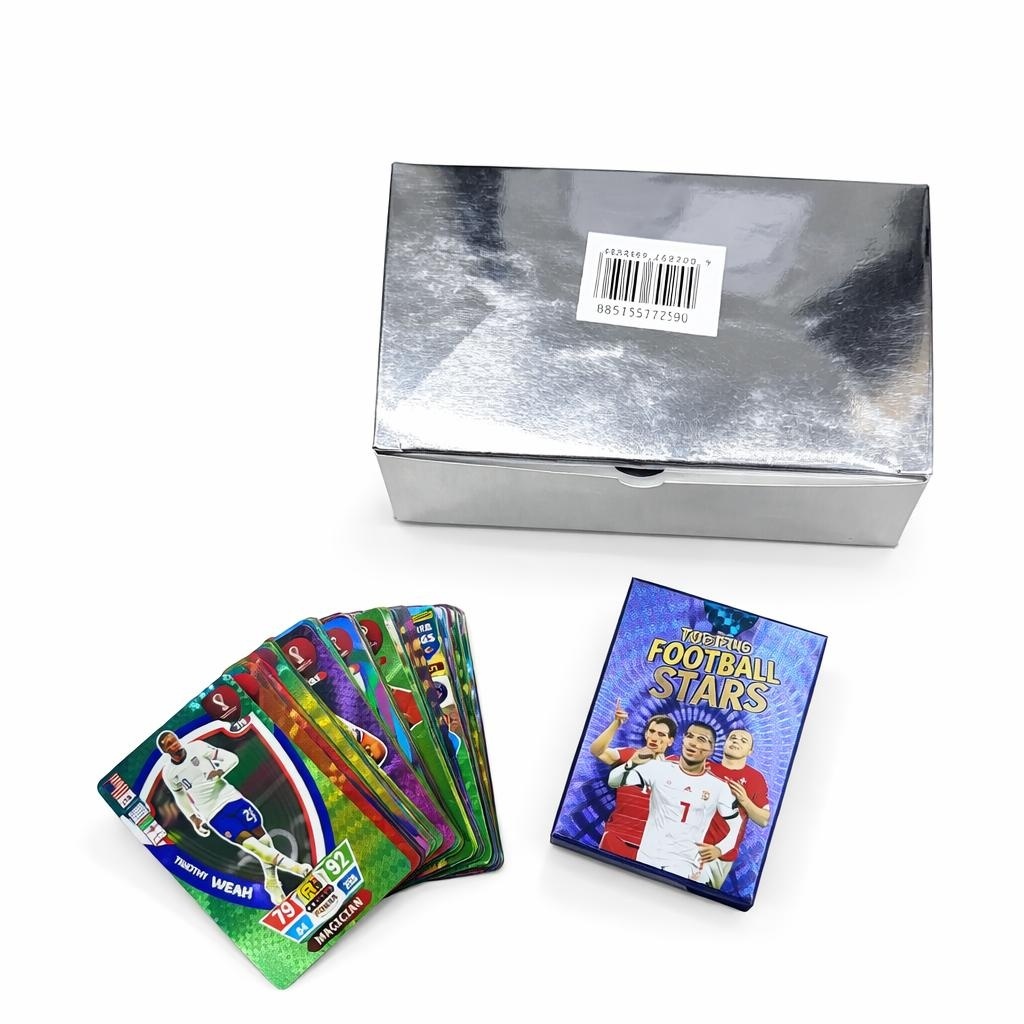 Cartonase colectie fotbal violet holografic premium, jucatori, pachet individual 2