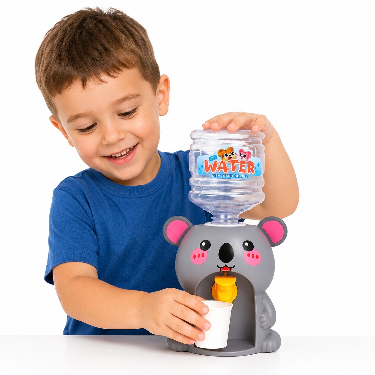 Dispenser apa jucarie copii model koala, cu pahar inclus, distractiv si educativ 28.5x14 cm 2
