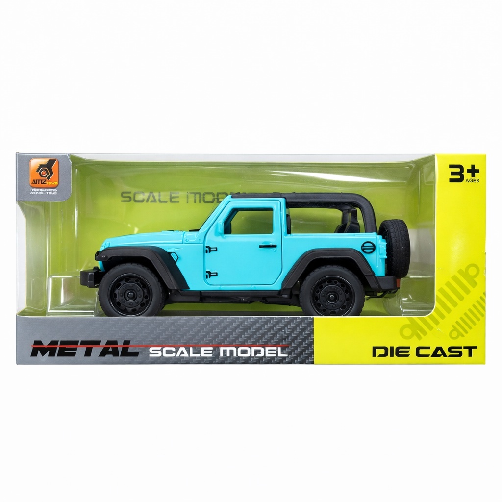 Masinuta metalica SUV off-road albastra, 15.5x7 cm, usi functionale 2
