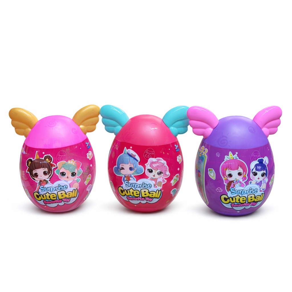 Ou Surpriză cu Păpușă, Animalut și Accesorii, Cute Ball, Plastic, 20 cm 3