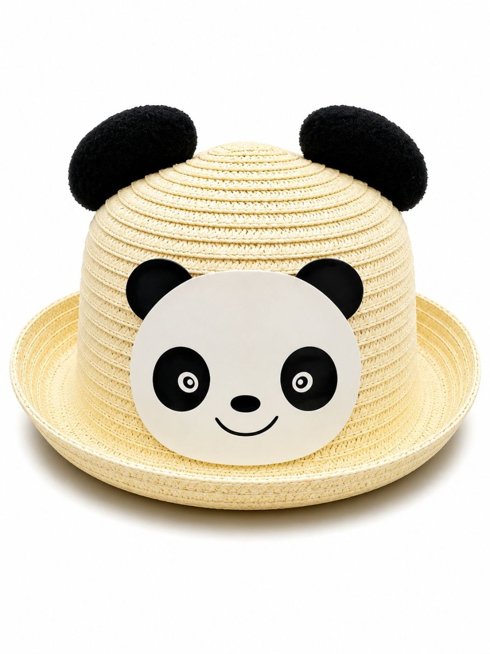 Palarie de Vara Crem cu Panda pentru Copii, Protectie UV si Design Jucaus