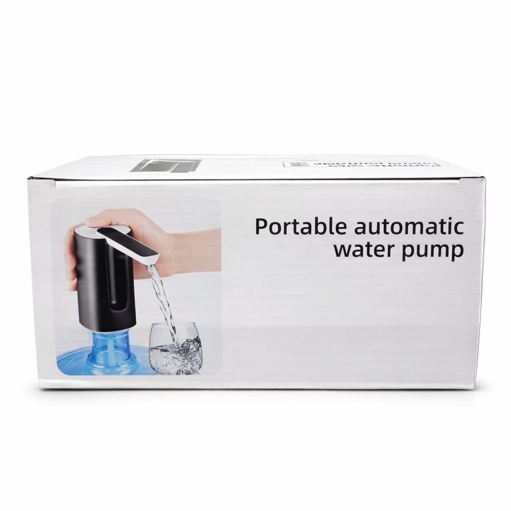 Pompa automată pentru dozare apă, dispenser electric portabil pentru bidoane de apă, negru 2