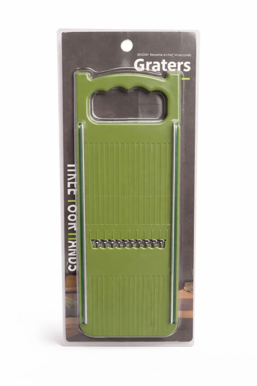 Răzătoare de bucătărie tip mandolină, plastic Verde, control ergonomic 3