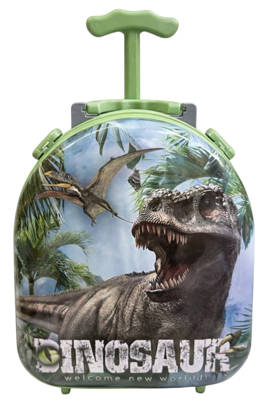 Rucsac cu temă dinozauri și accesorii, 2 dinozauri de asamblat, șurubelniță, hartă, 20,5x23,5x9,5 cm 2