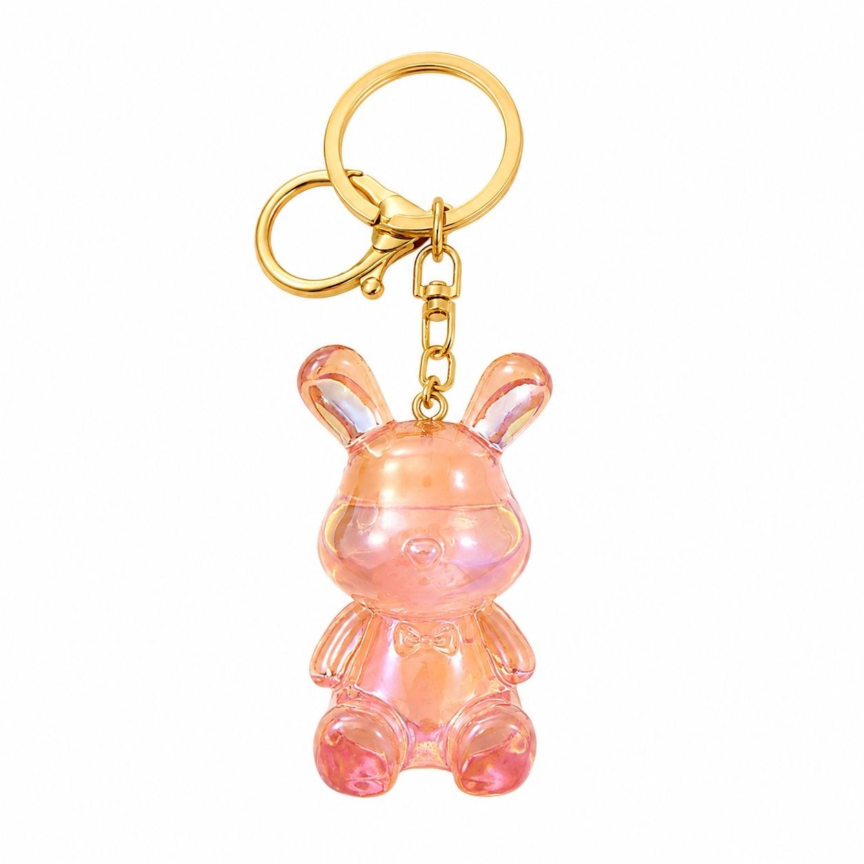Set 12 Brelocuri Iepuraș 5.5 cm – Mix Culori Iridescente, Accesorii Drăguțe pentru Chei și Ghiozdane 2