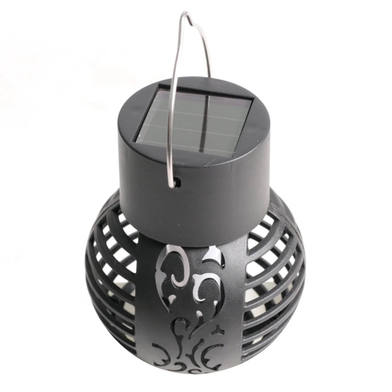 Set 4 Lămpi Solare de Grădină LED din Metal Negru, Design Modern 3