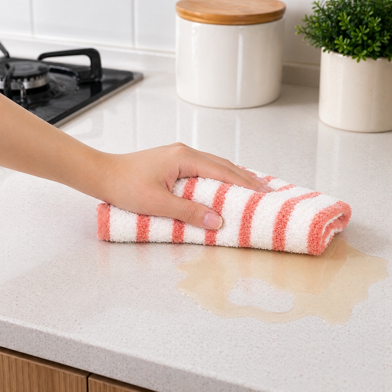 Set 5 prosoape bucătărie microfibră 30x70 cm – model dungi, lavete pufoase 3