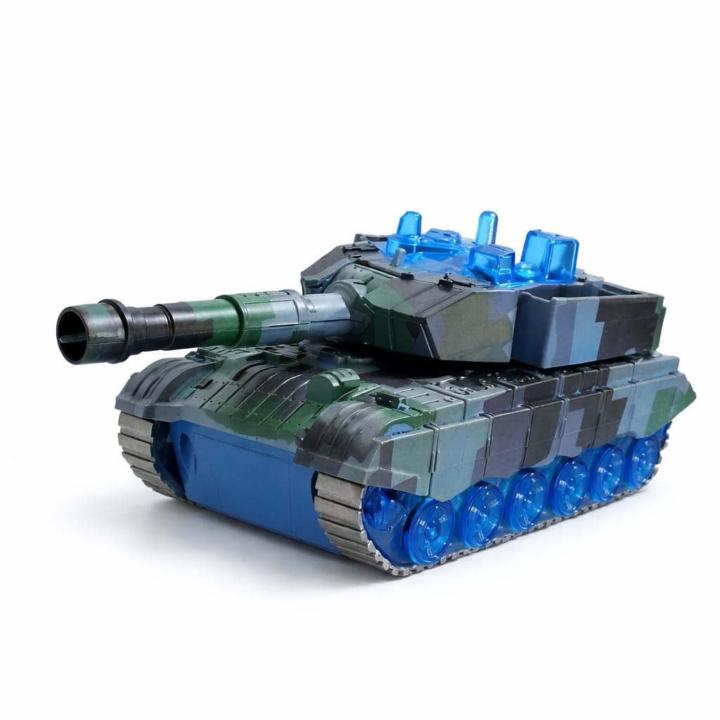 Tanc de jucarie cu sunet si lumini, rotire, model militar, army 2