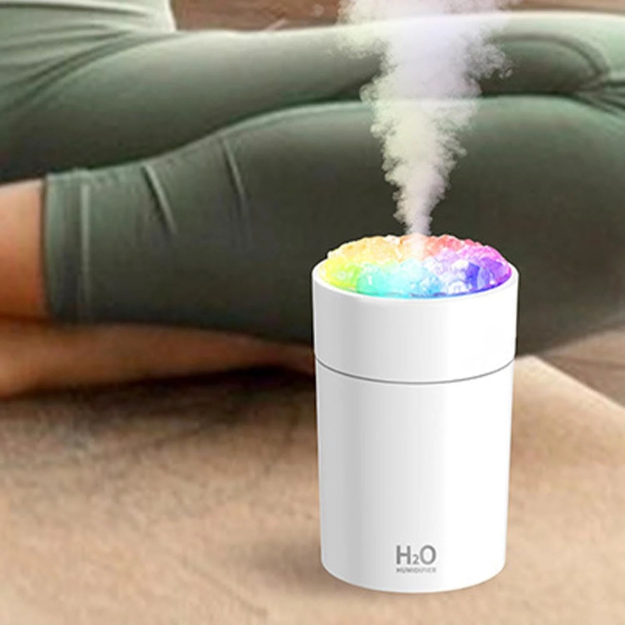 Umidificator aer USB cu lumini RGB, difuzor aromaterapie compact, silentios 3