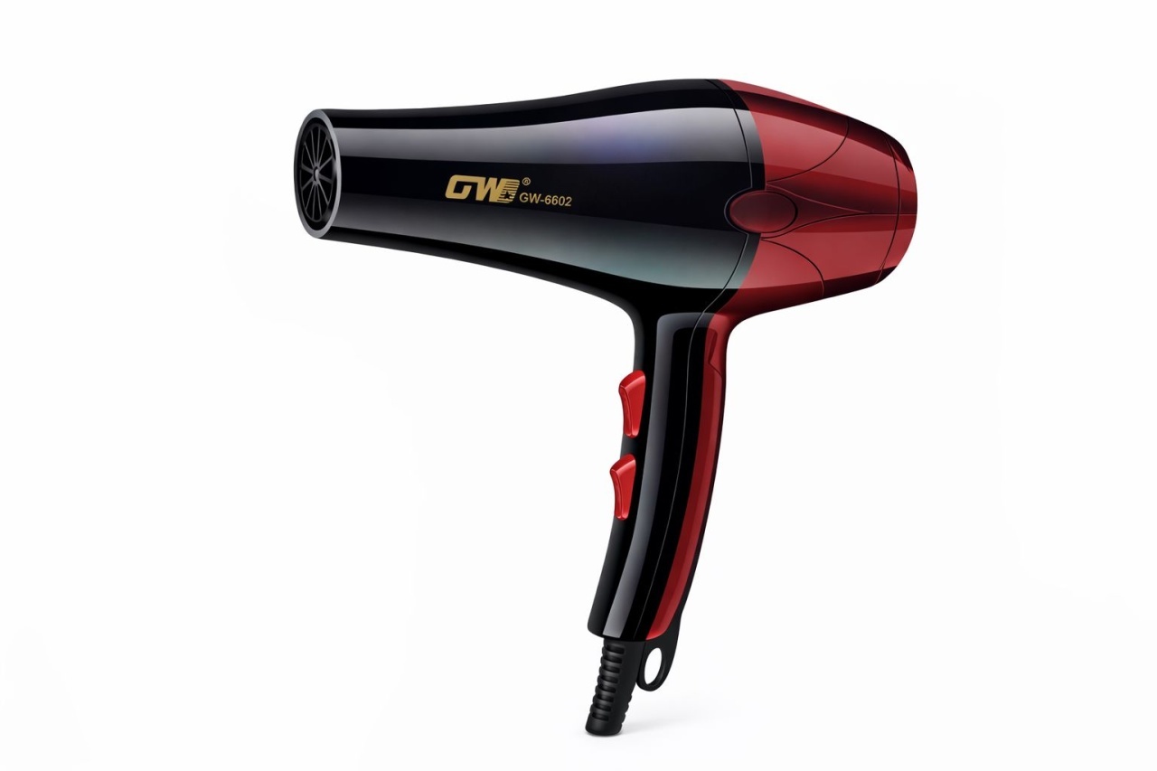 Uscator de par profesional GW-6602, 3000W, 2 trepte viteza, design ergonomic, negru cu rosu 3