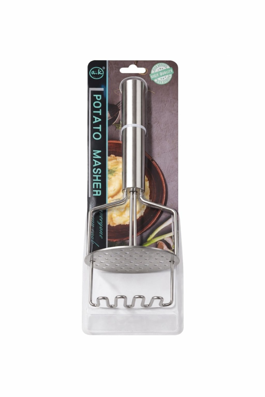 Zdrobitor de cartofi din oțel inoxidabil, argintiu, cu mâner ergonomic 2