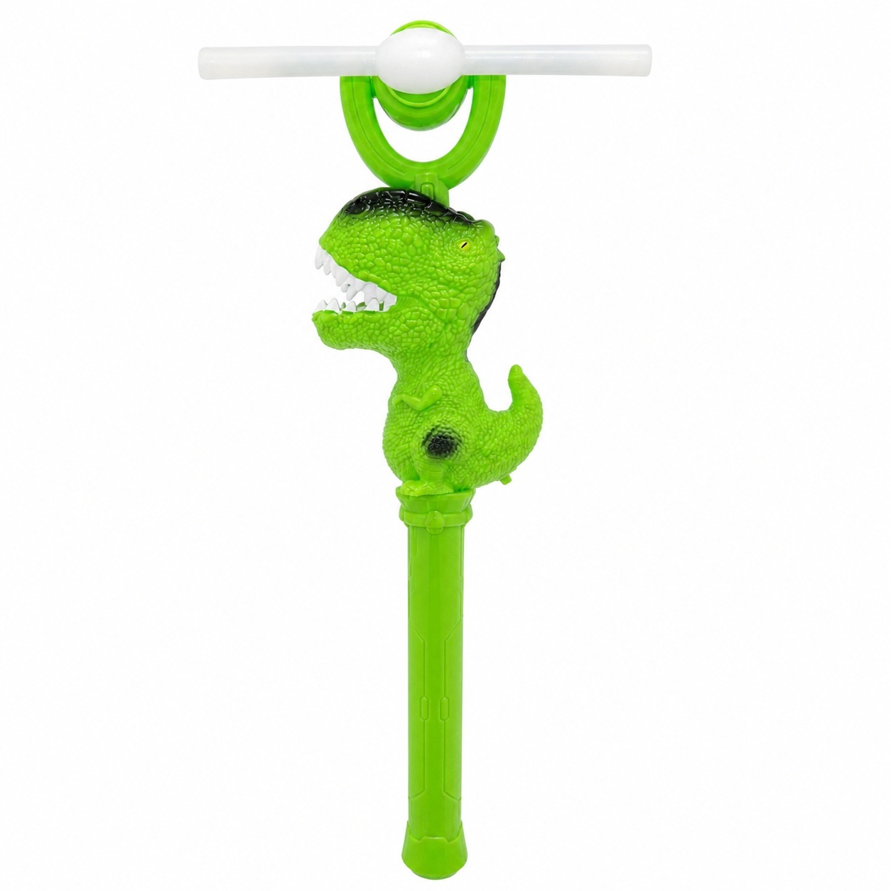 Baghetă cu lumini, Dinozaur verde, cu elice rotativă 360°, 38 cm – jucărie interactivă pentru copii 2