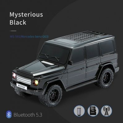 Boxa portabila wireless model masina SUV, 8W, Bluetooth, radio FM, USB, TF, Negru 2