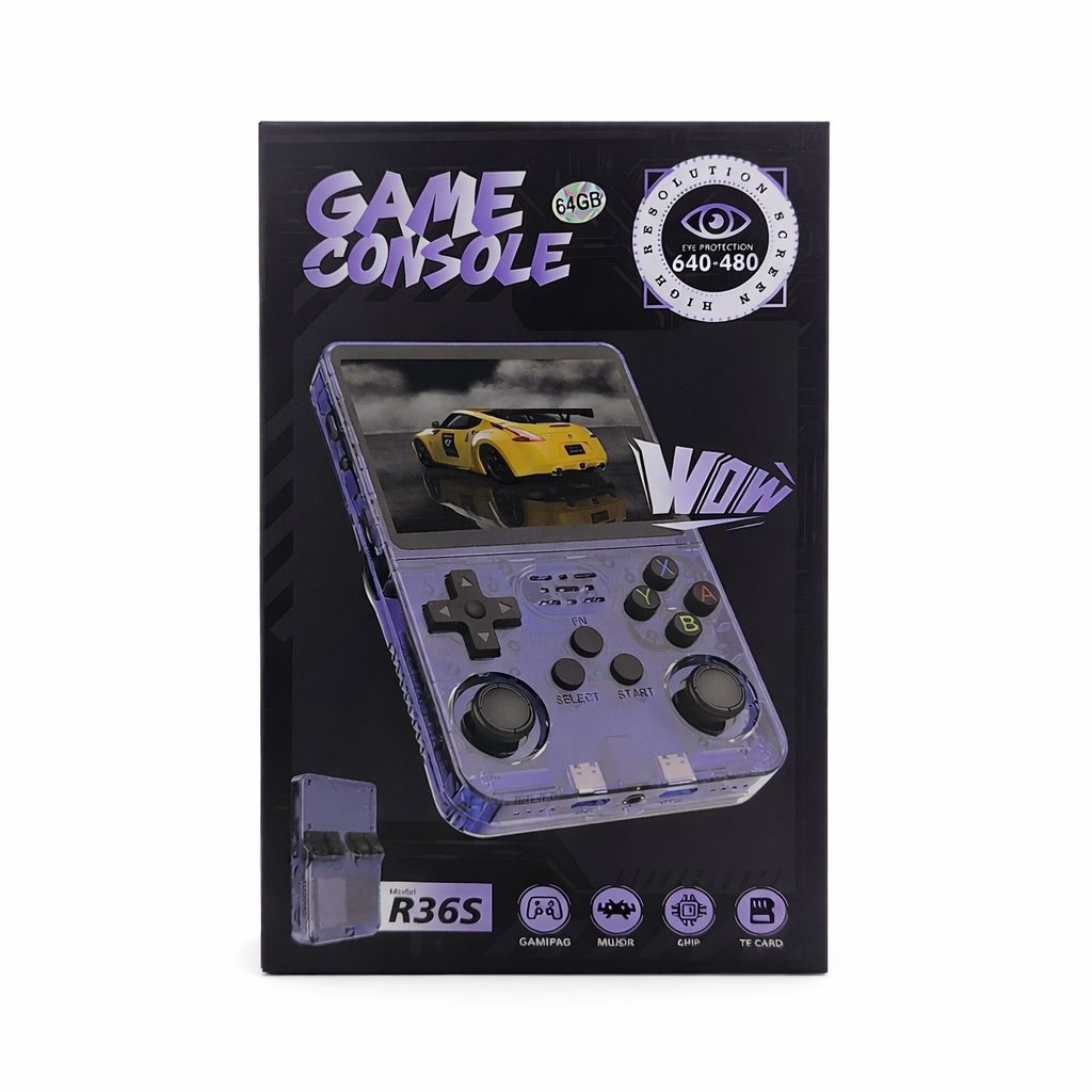 Consola Portabila pentru Jocuri R36S, 64GB, Alb, Plastic 3