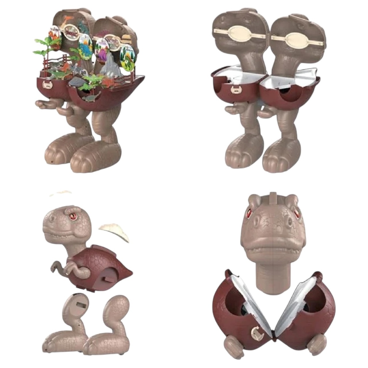 Dinozaur de asamblat 2 în 1, tematică parc dinozauri, 37 piese din plastic 2