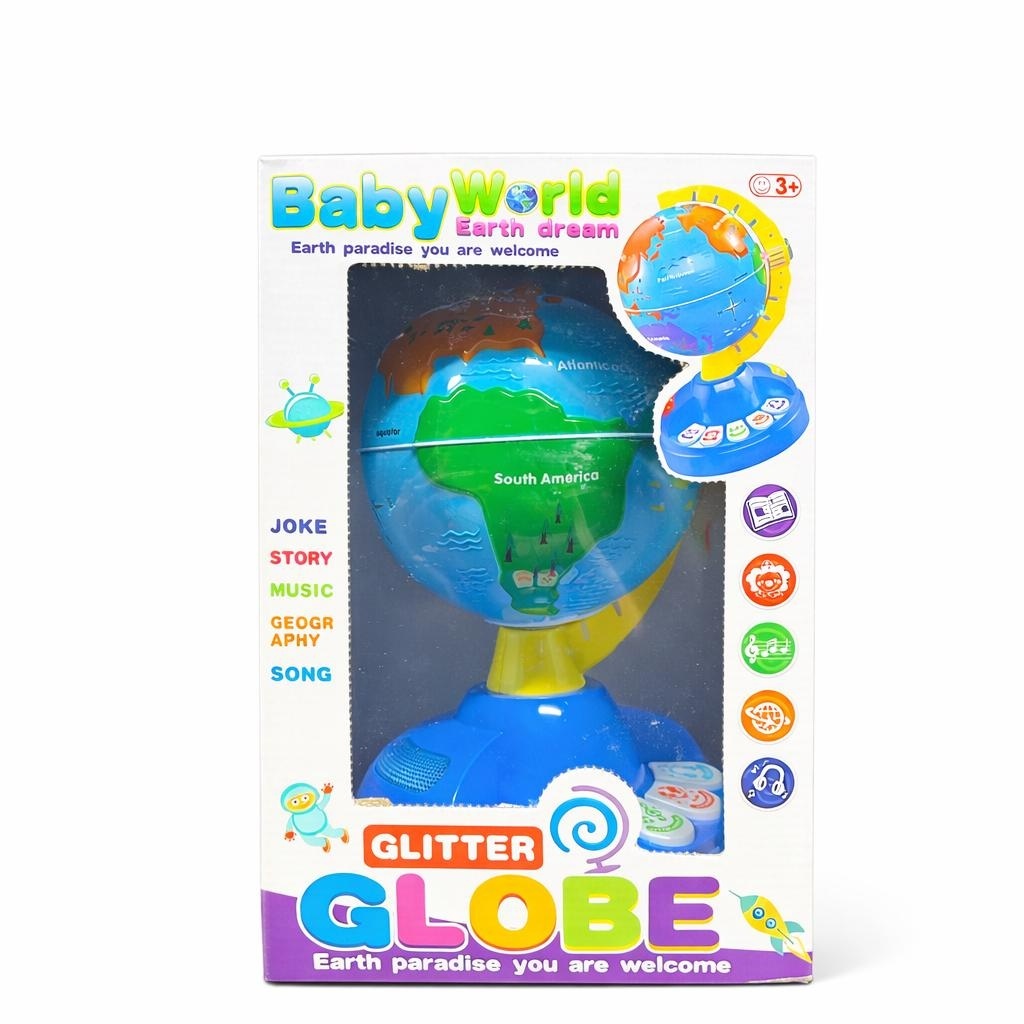 Glob muzical interactiv pentru copii din plastic cu lumini și sunete model Baby World 705 2