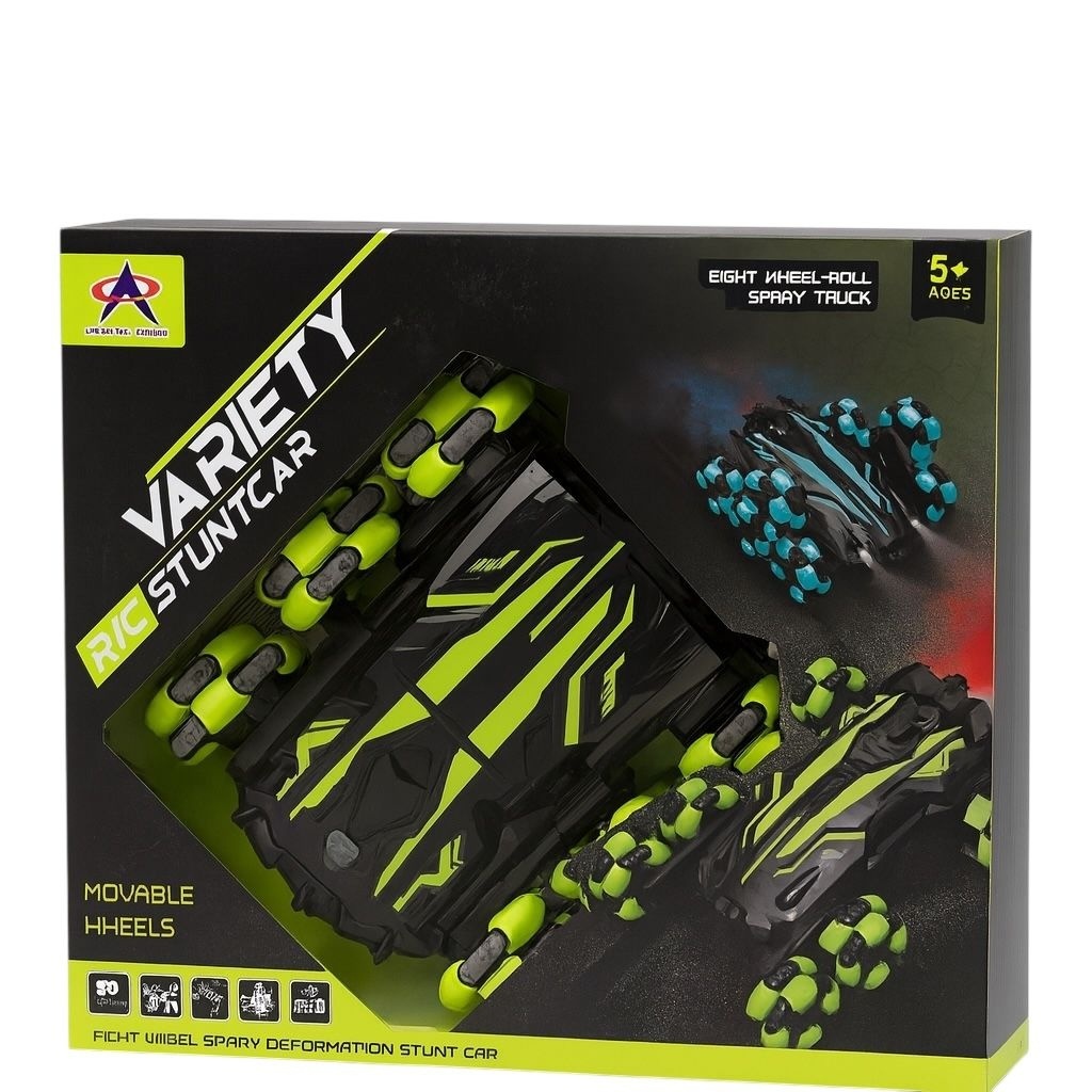 Masina Teren R C Deformabila 8 Roti Spray Stunt Car , Lumini Drift Copii 5+ 2