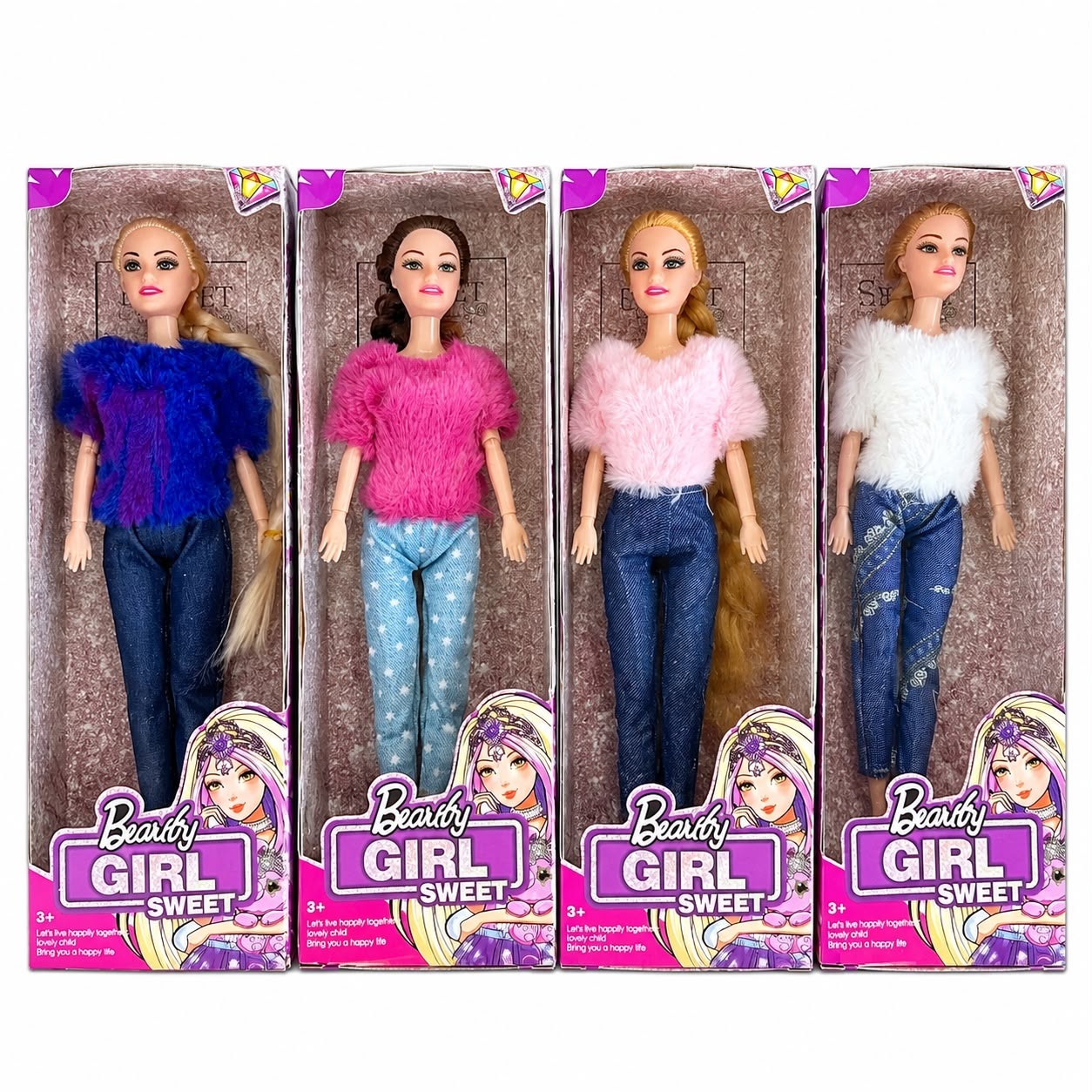 Păpușă Fashion Beauty Girl pentru Fetițe 3+ – Model Aleatoriu, Ținută Modernă și Păr Lung 2