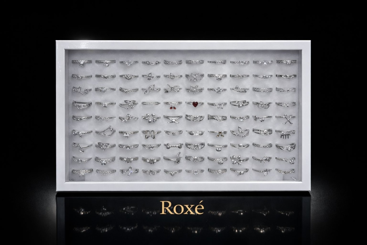 Set 100 inele argintii dama, modele diverse, marime reglabila, colectie eleganta ROXE