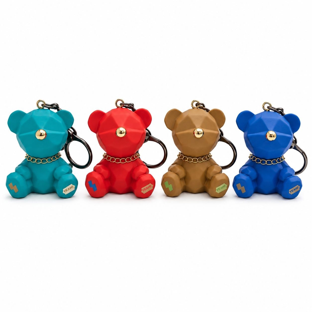 Set 12 Brelocuri Ursuleț 5 cm – Mix Culori, Accesorii pentru Chei, Ghiozdan și Geantă